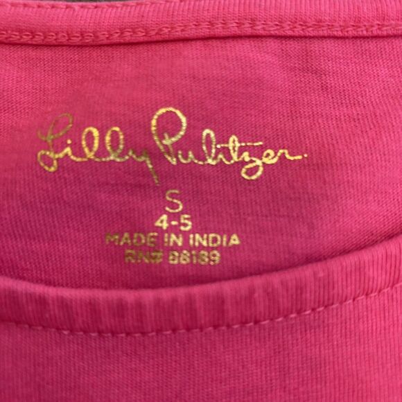 Lilly Pulitzer Girls Giavanna Dress Colorful Floral Long Sleeve Pockets Sz S - Picture 4 of 16